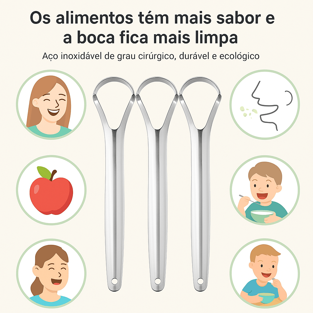 Raspador de língua alta precisão